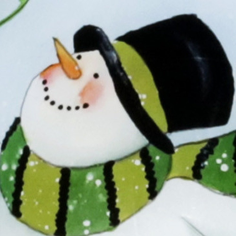 Ice Skating Shamrock Snowman Hand Painted Mouth Blown Glass Ornament HomeRoots