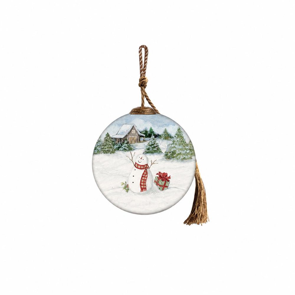 Red And White Glass Ball Ornament HomeRoots