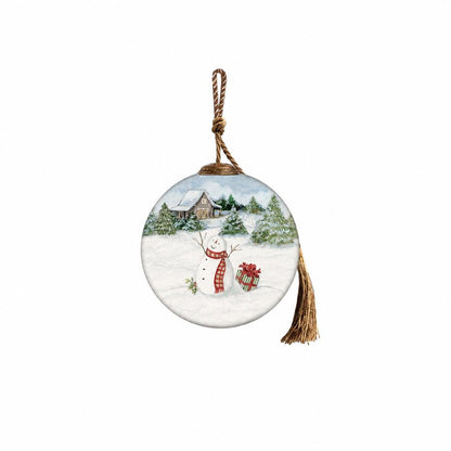 Red And White Glass Ball Ornament HomeRoots