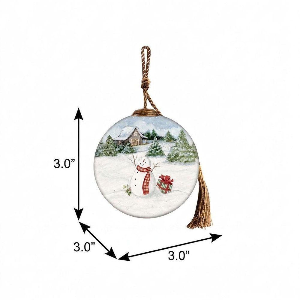 Red And White Glass Ball Ornament HomeRoots