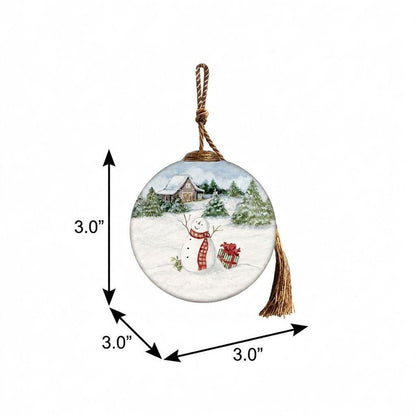 Red And White Glass Ball Ornament HomeRoots