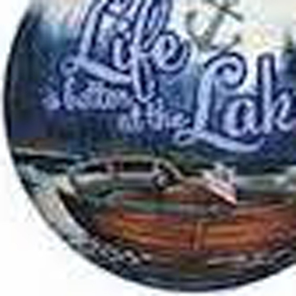 Scenic Life is Better at the Lake Hand Painted Mouth Blown Glass Ornament HomeRoots