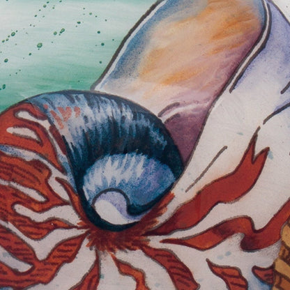 Sea Shell Hand Painted Mouth Blown Glass Ornament HomeRoots