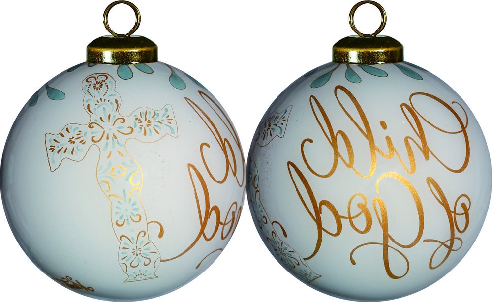 Yellow And White Glass Ball Ornament HomeRoots