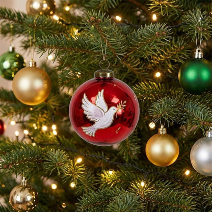 Pink And Red Glass Ball Ornament HomeRoots