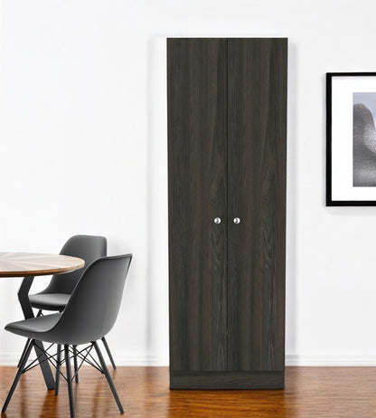 71" Dark Brown Wood Pantry Or Storage Closet HomeRoots