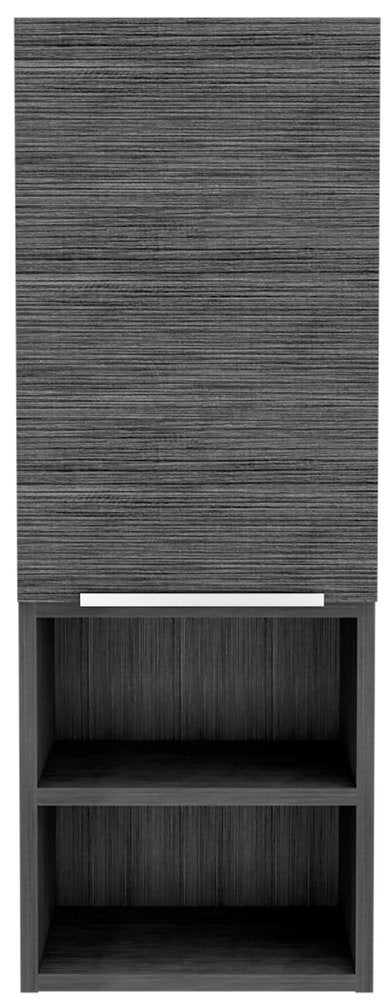 12" Gray Wood Floating Single Door Bathroom Vanity And Medicine Cabinet HomeRoots
