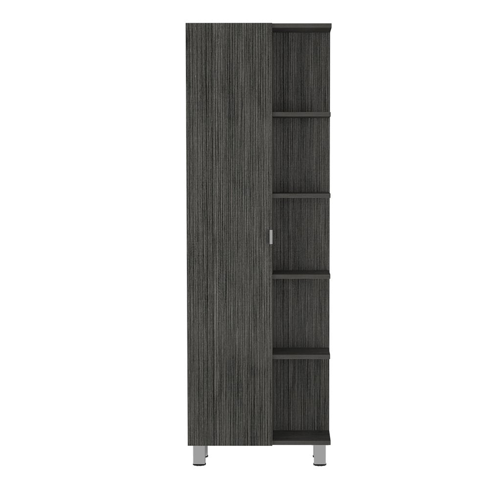 20" Gray Wood Accent Cabinet With Single Door — view 1