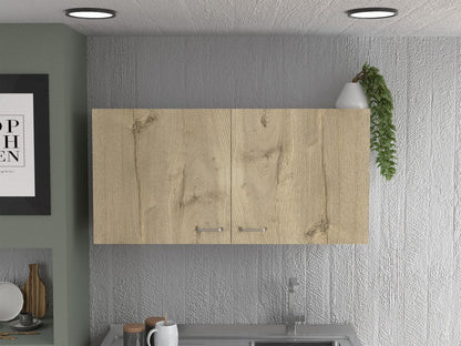 39" White And Light Oak Standard Accent Cabinet With One Shelf HomeRoots