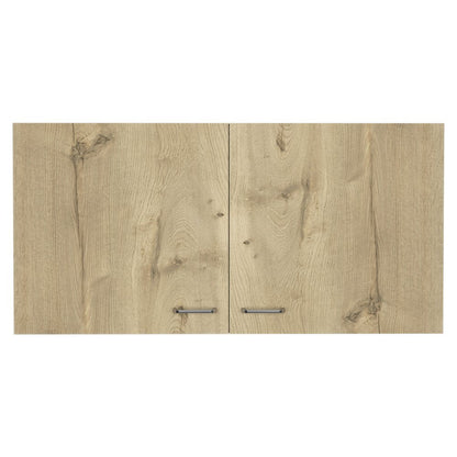 39" White And Light Oak Standard Accent Cabinet With One Shelf HomeRoots
