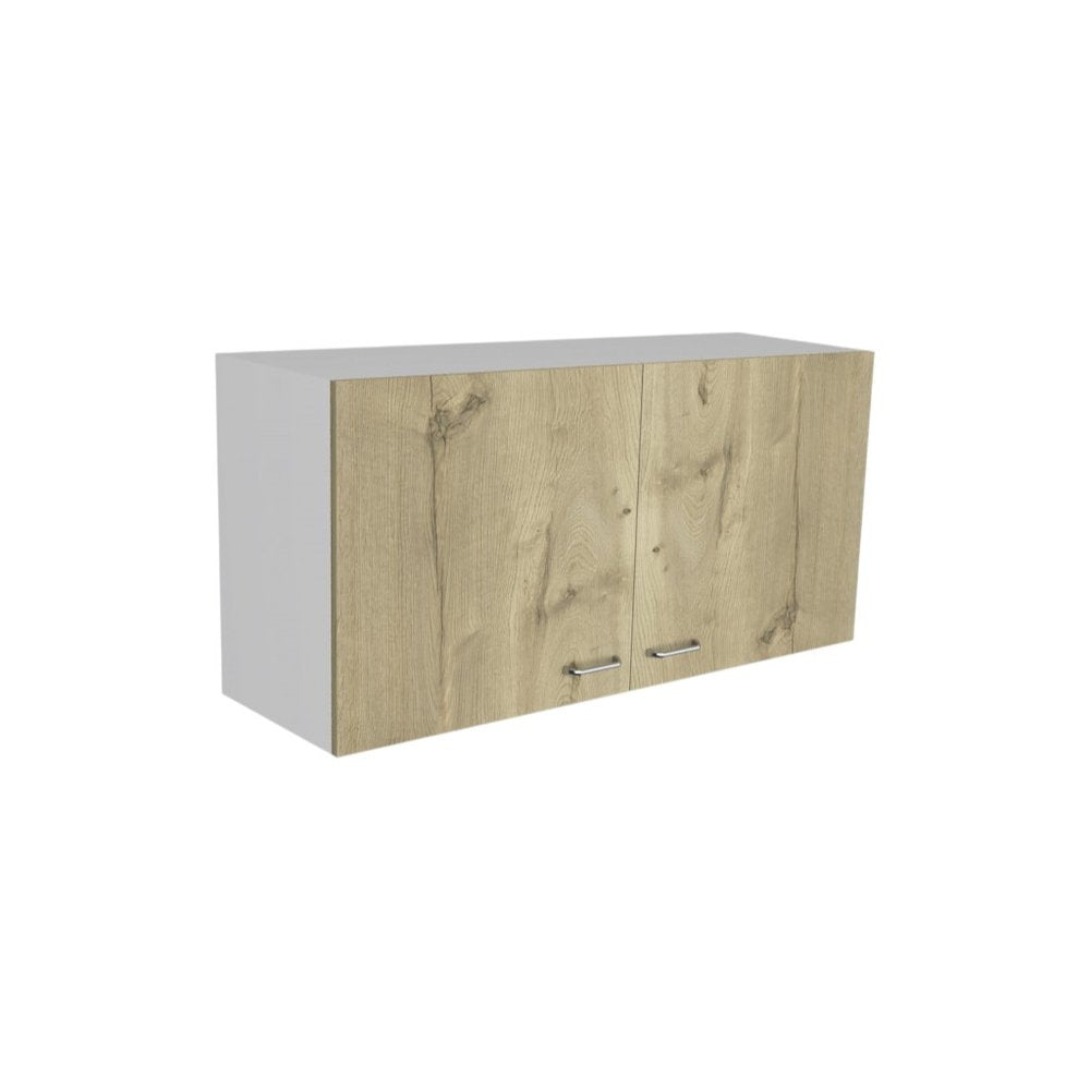 39" White And Light Oak Standard Accent Cabinet With One Shelf HomeRoots