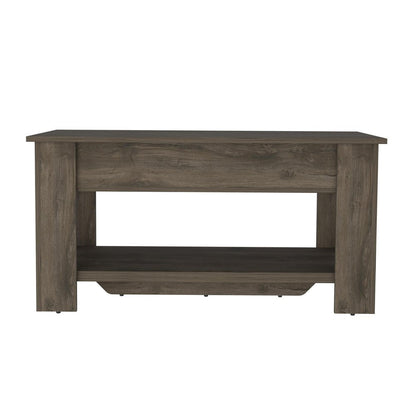 40" Dark Brown Wood Storage Bench With Flip Top Shoe Storage And Shelves