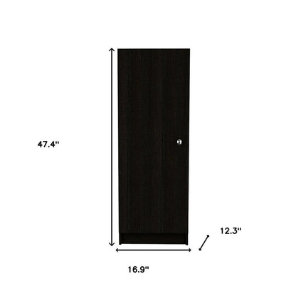 47" Black Wood Pantry Or Storage Closet HomeRoots