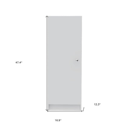 47" White Wood Pantry Or Storage Closet HomeRoots