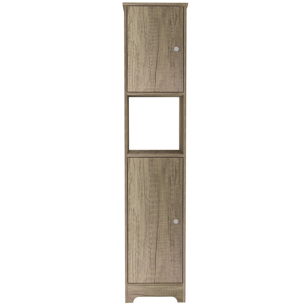 16" Natural Wood Accent Cabinet With Two Doors — view 1