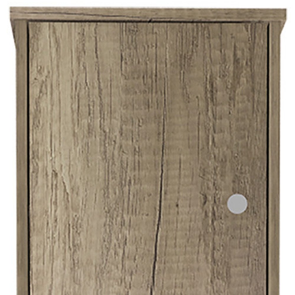 16" Natural Wood Accent Cabinet With Two Doors — view 3