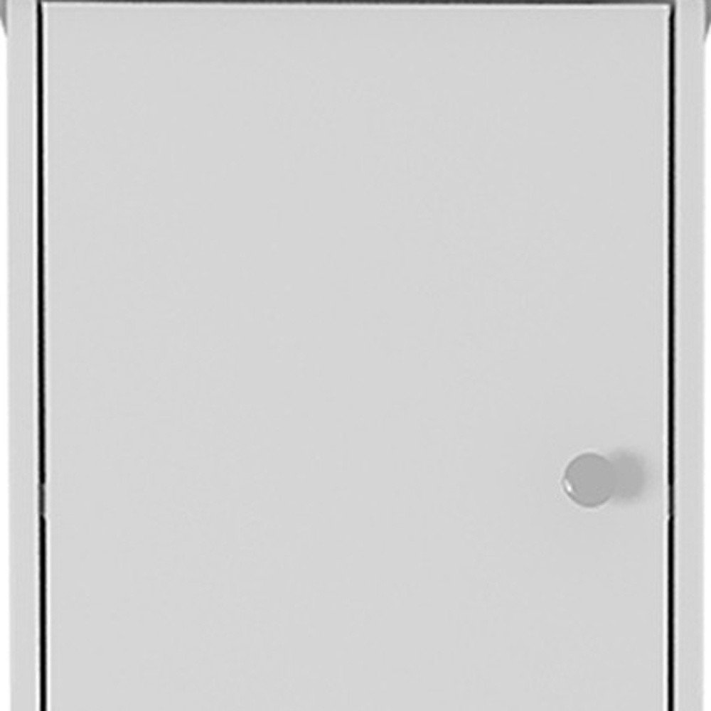 16" White Wood Accent Cabinet With Two Doors — view 3