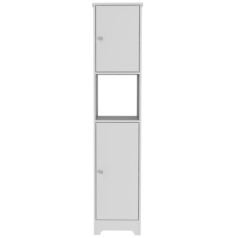 16" White Wood Accent Cabinet With Two Doors — view 5