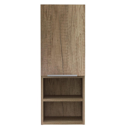12" Natural Wood Wall Mounted Shaker Style Single Door Medicine Cabinet