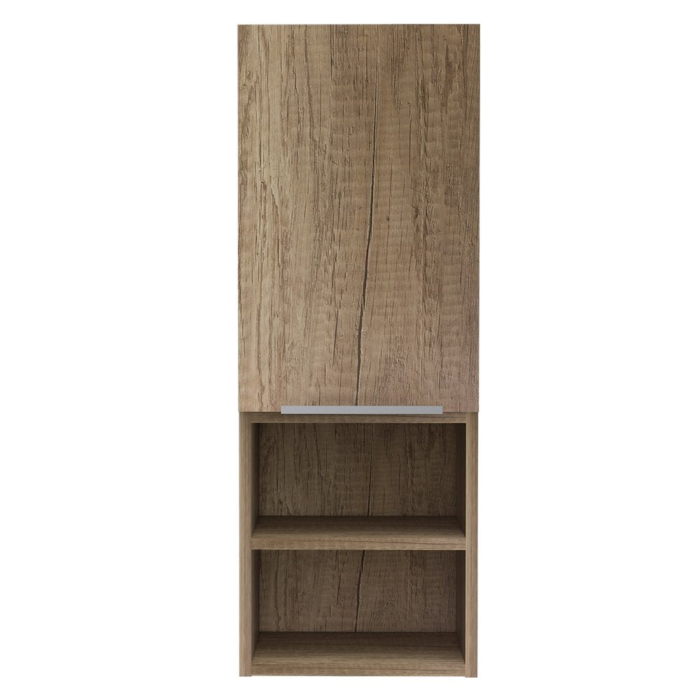 12" Natural Wood Wall Mounted Shaker Style Single Door Medicine Cabinet HomeRoots