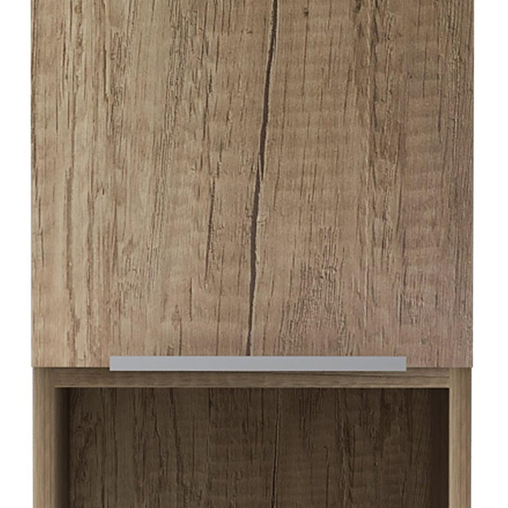 12" Natural Wood Wall Mounted Shaker Style Single Door Medicine Cabinet — view 7