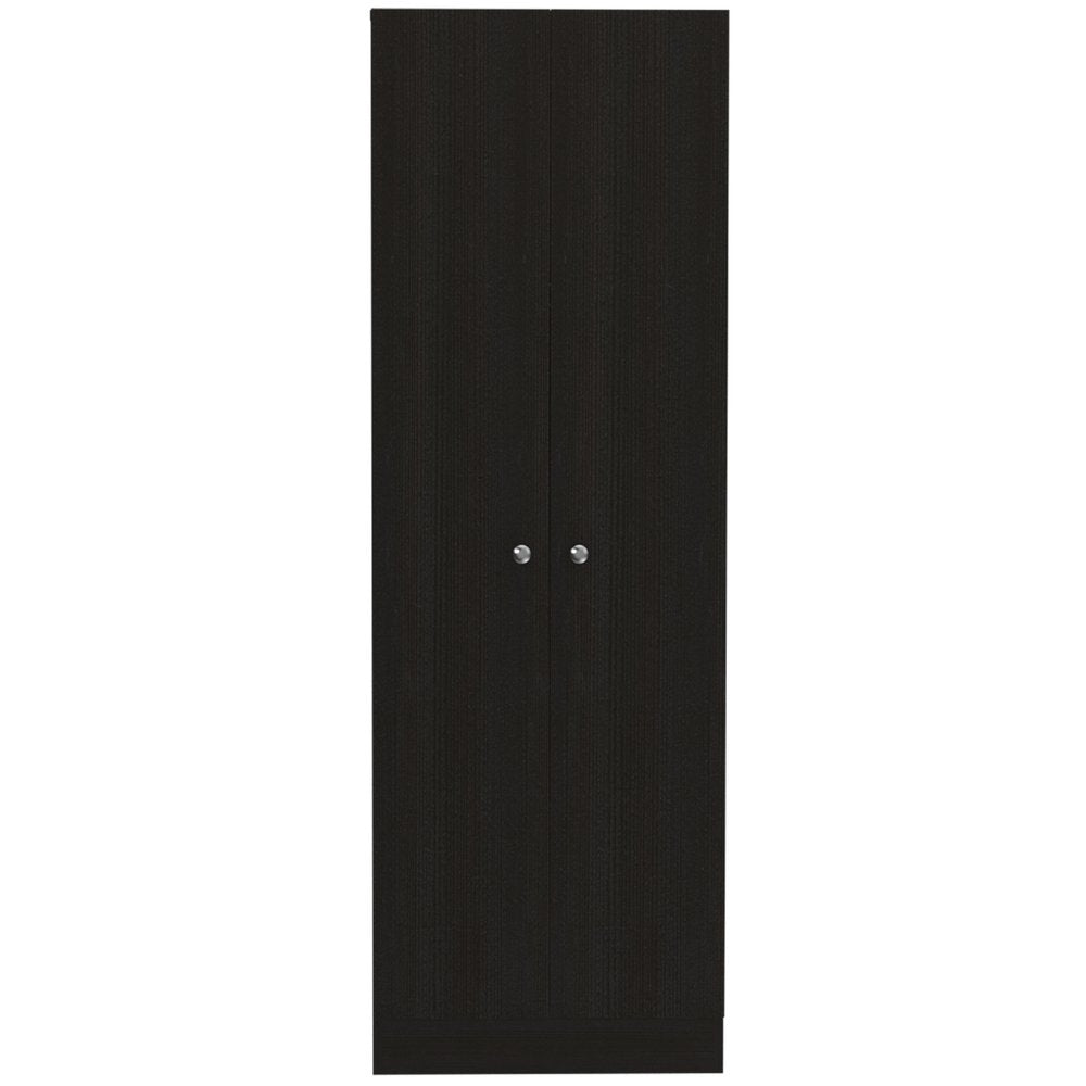 71" Black Wood Pantry Or Storage Closet HomeRoots