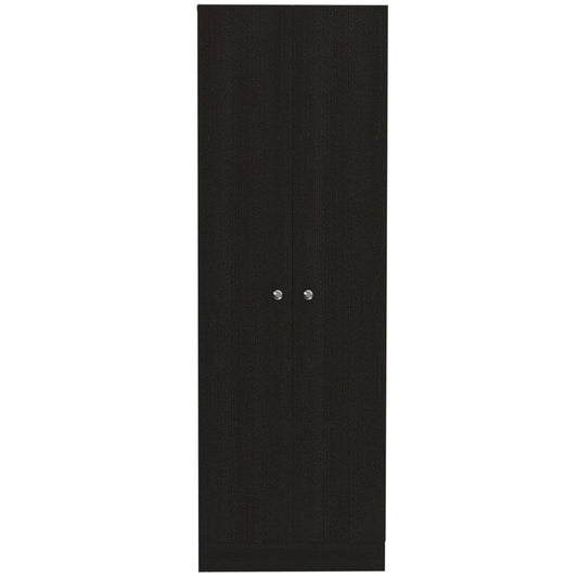71" Black Wood Pantry Or Storage Closet HomeRoots