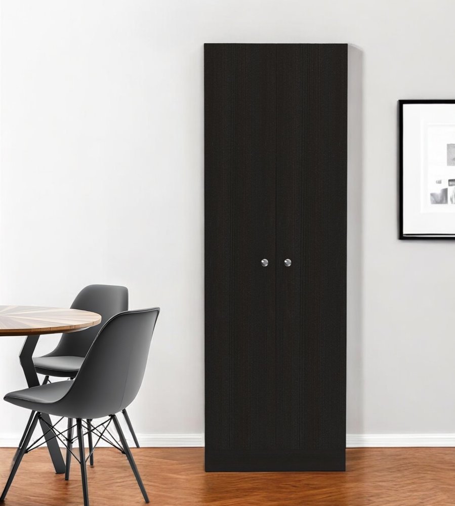 71" Black Wood Pantry Or Storage Closet HomeRoots