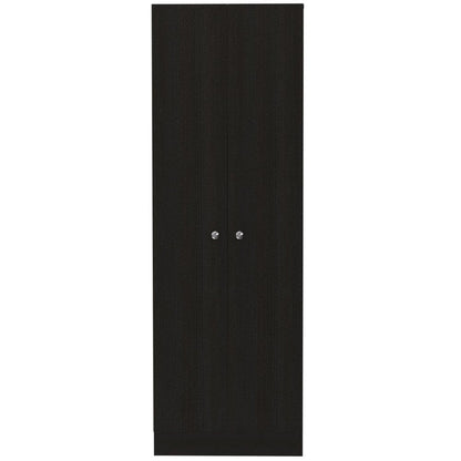 71" Black Wood Pantry Or Storage Closet HomeRoots