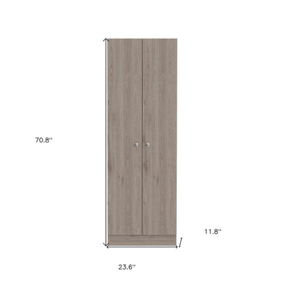 71" Light Gray Wood Pantry Or Storage Closet HomeRoots