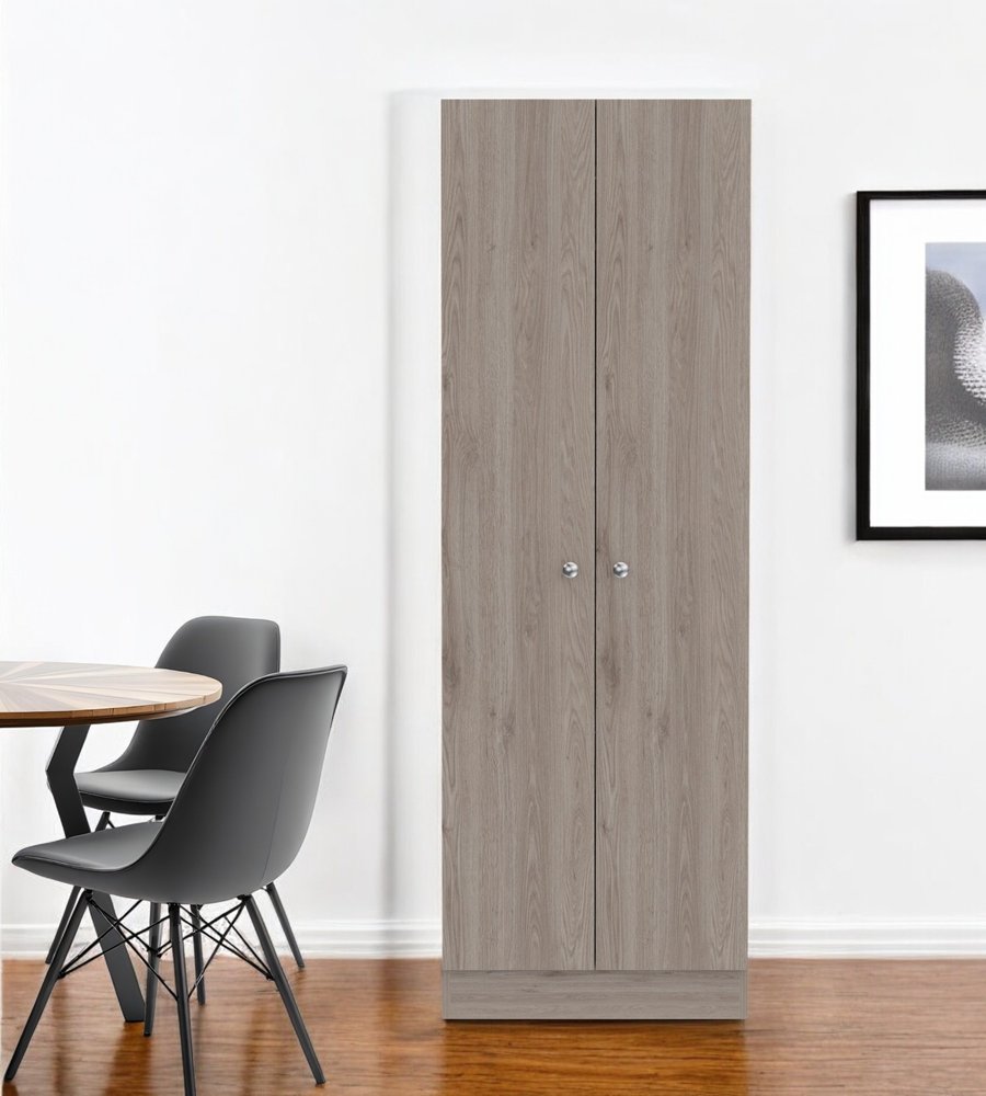 71" Light Gray Wood Pantry Or Storage Closet HomeRoots