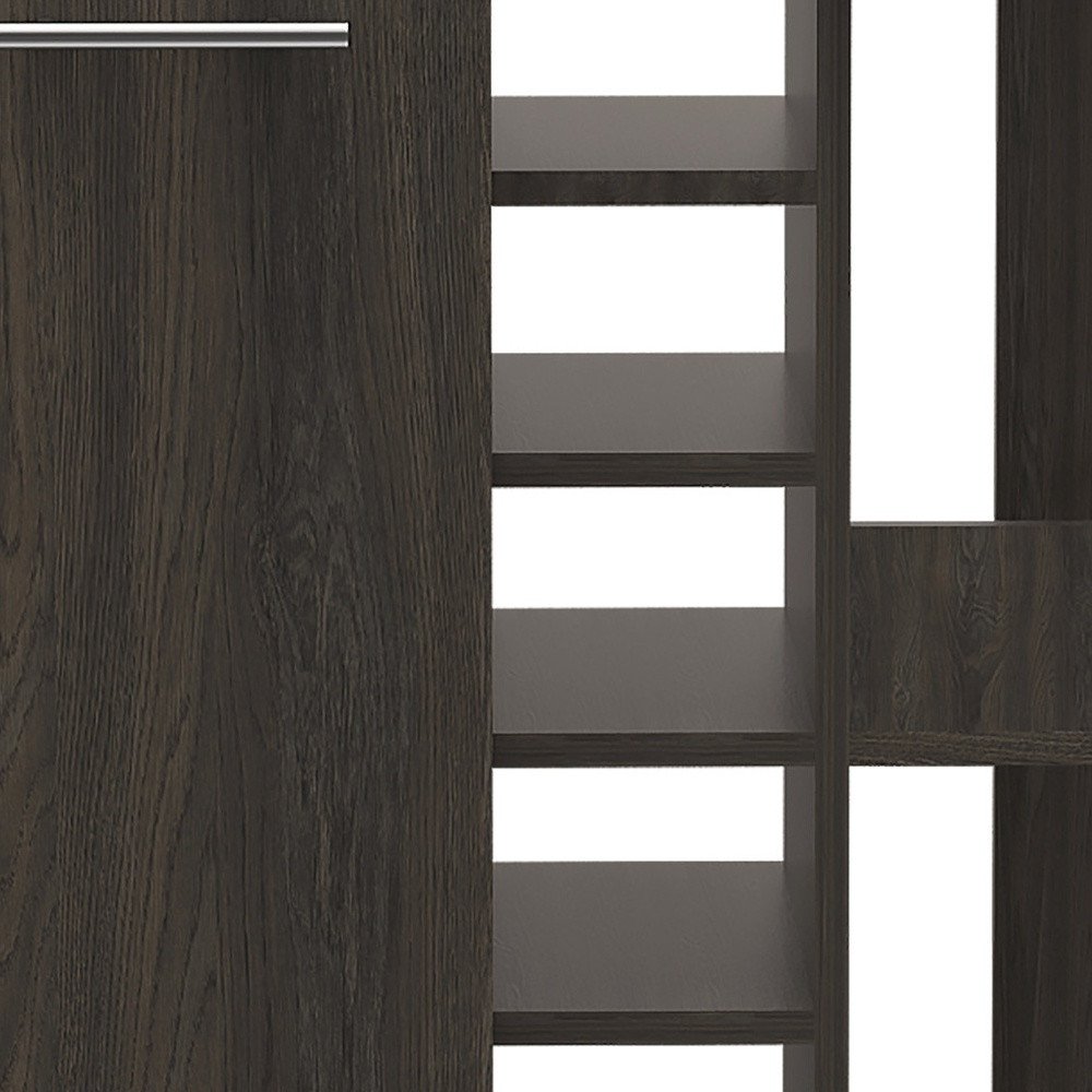 Espresso Rolling Bar Cart With Wine Storage HomeRoots