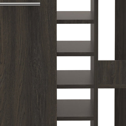 Espresso Rolling Bar Cart With Wine Storage HomeRoots