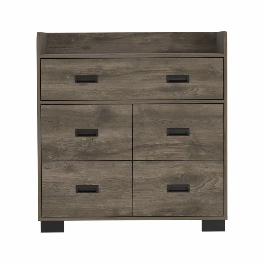 33" White Five Drawer Dresser HomeRoots