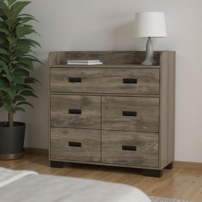 33" White Five Drawer Dresser HomeRoots
