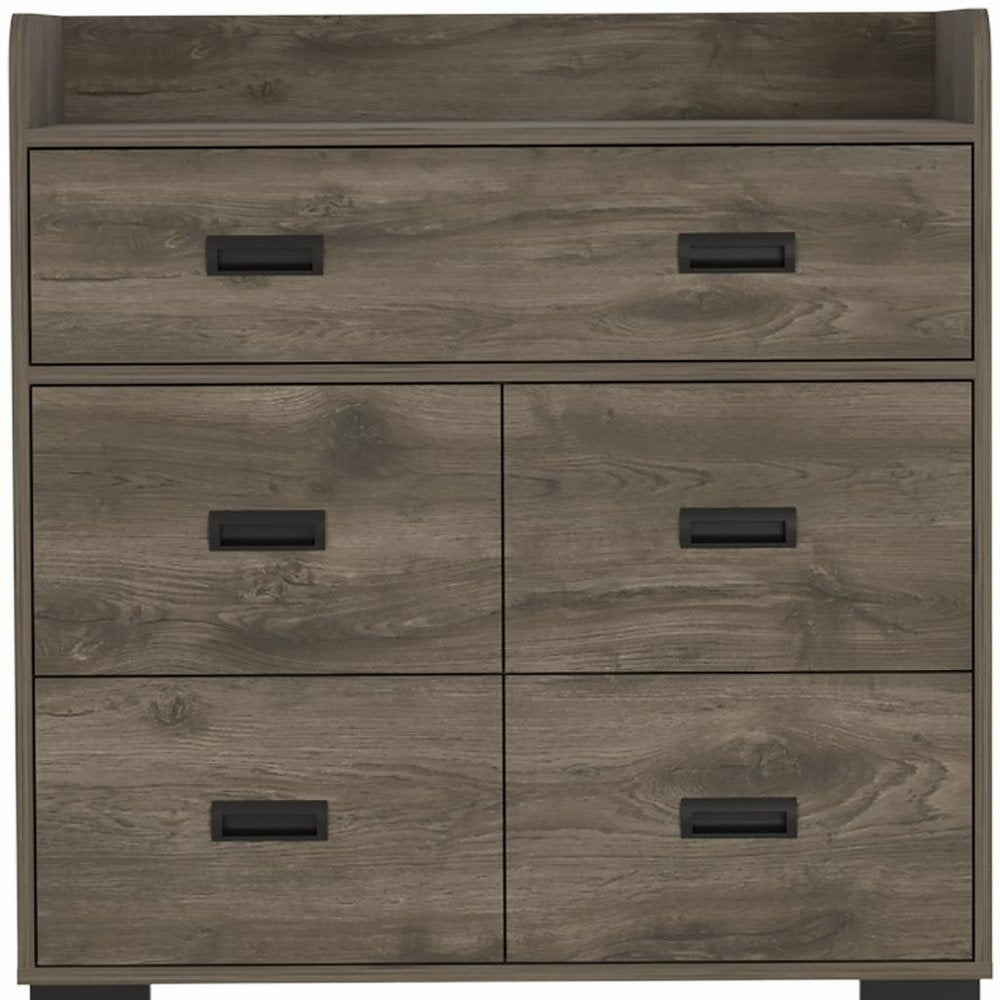 33" White Five Drawer Dresser HomeRoots