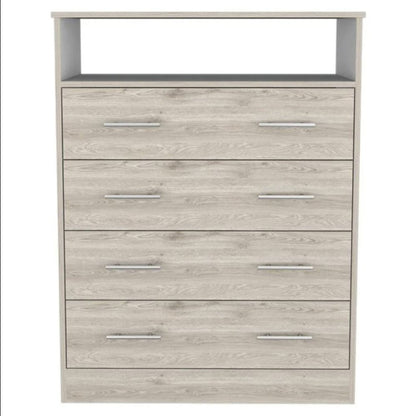 33" Light Grey Manufactured Wood Four Drawer Dresser HomeRoots