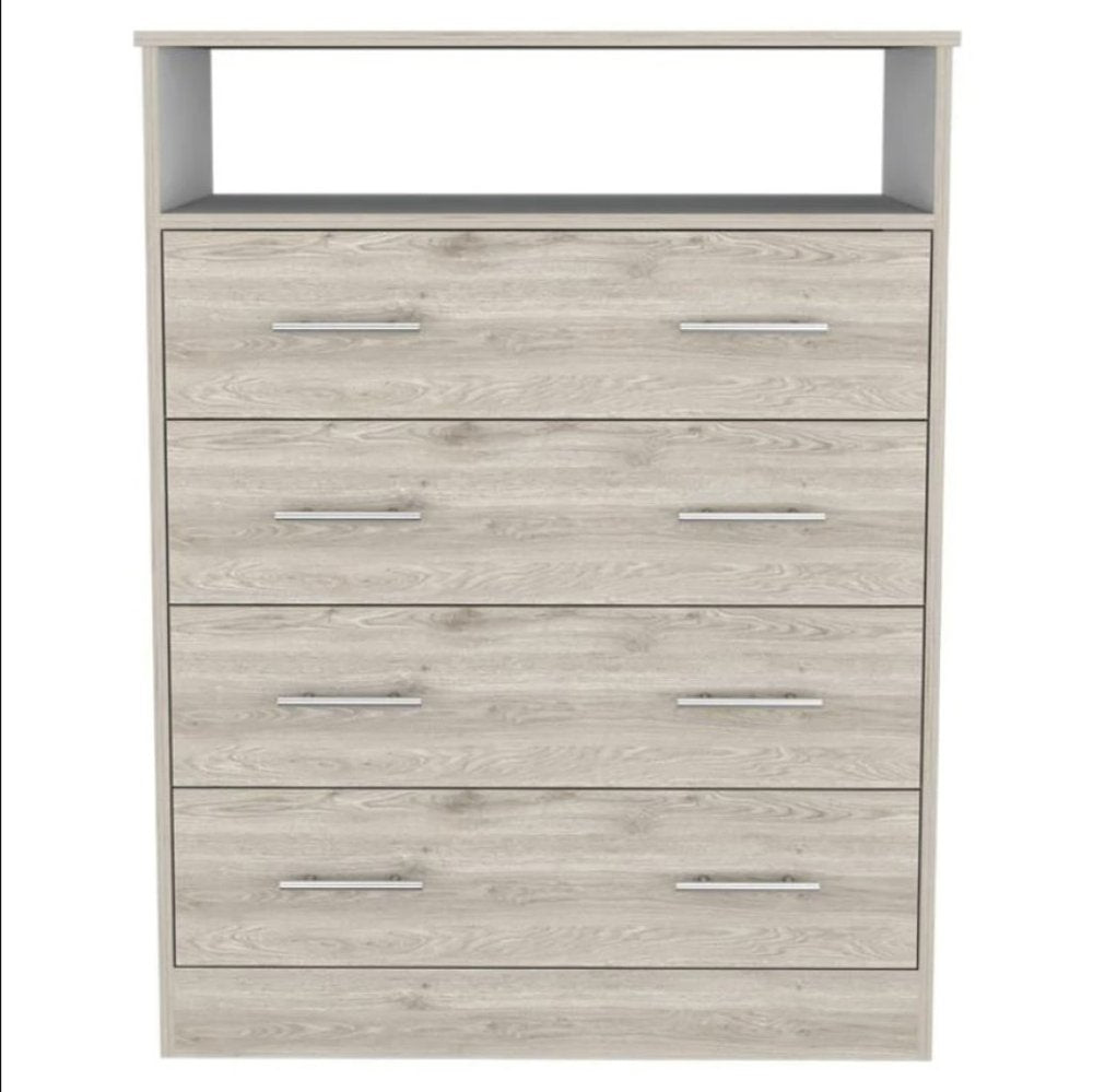 33" Light Grey Manufactured Wood Four Drawer Dresser HomeRoots