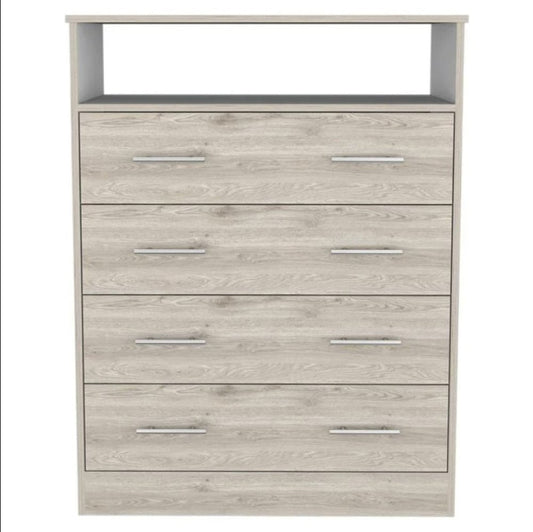 33" Light Grey Manufactured Wood Four Drawer Dresser HomeRoots