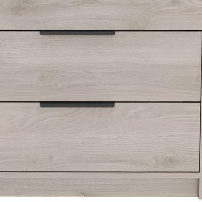 28" Light Gray Wood Three Drawer Dresser