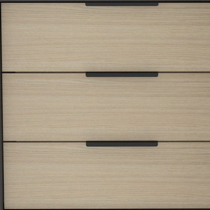 28" Brown And Black Three Drawer Dresser HomeRoots