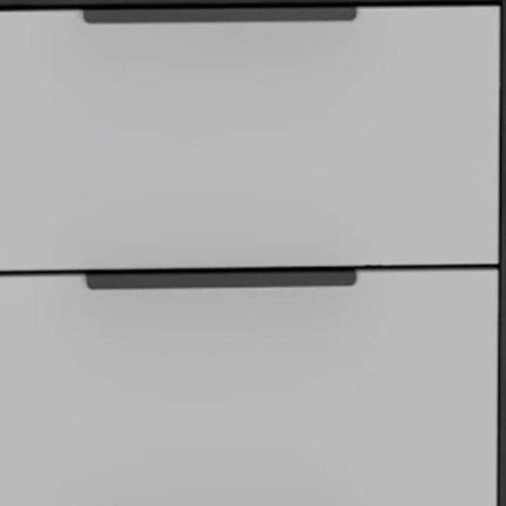 18" White Manufactured Wood Five Drawer Chest HomeRoots