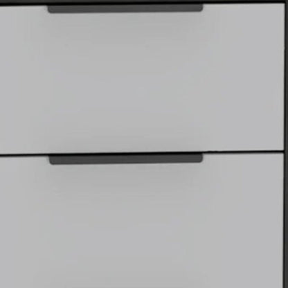 18" White Manufactured Wood Five Drawer Chest HomeRoots