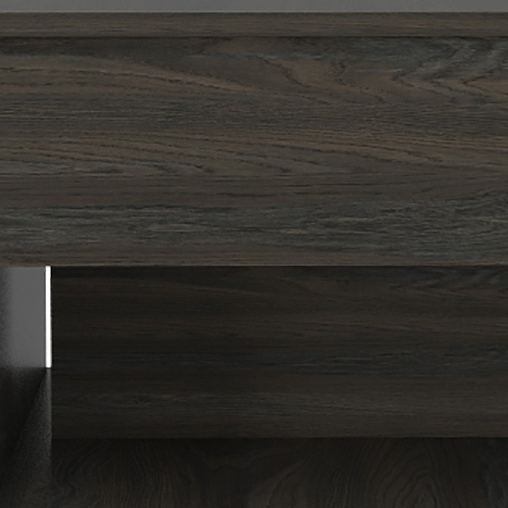 22" Carbon Espresso Manufactured Wood Rectangular Coffee Table With Drawer HomeRoots