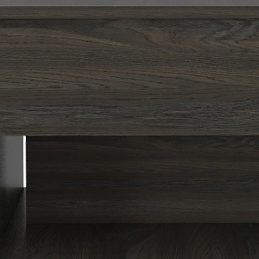 22" Carbon Espresso Manufactured Wood Rectangular Coffee Table With Drawer HomeRoots