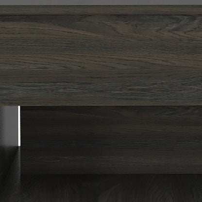 22" Carbon Espresso Manufactured Wood Rectangular Coffee Table With Drawer