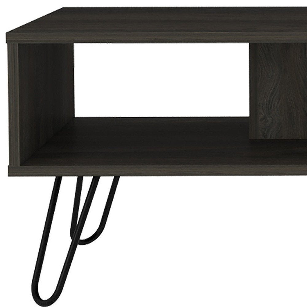 40" Carbon Espresso Manufactured Wood Rectangular Coffee Table HomeRoots