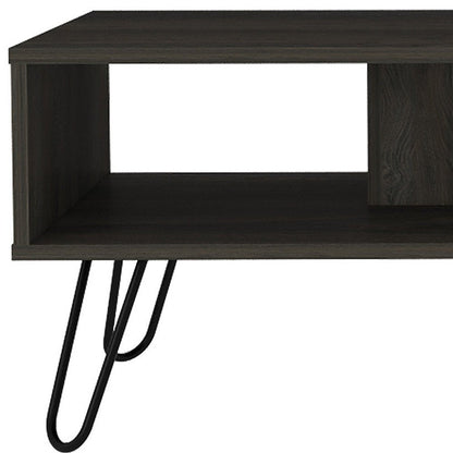 40" Carbon Espresso Manufactured Wood Rectangular Coffee Table HomeRoots