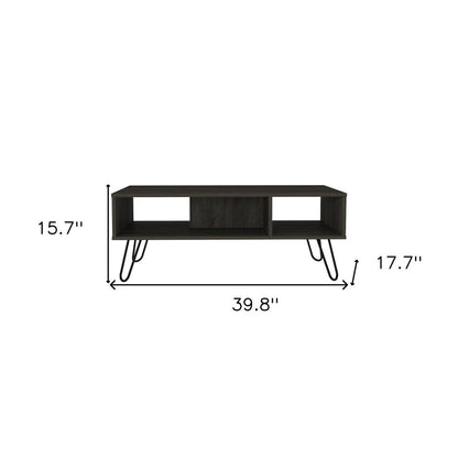 40" Carbon Espresso Manufactured Wood Rectangular Coffee Table HomeRoots