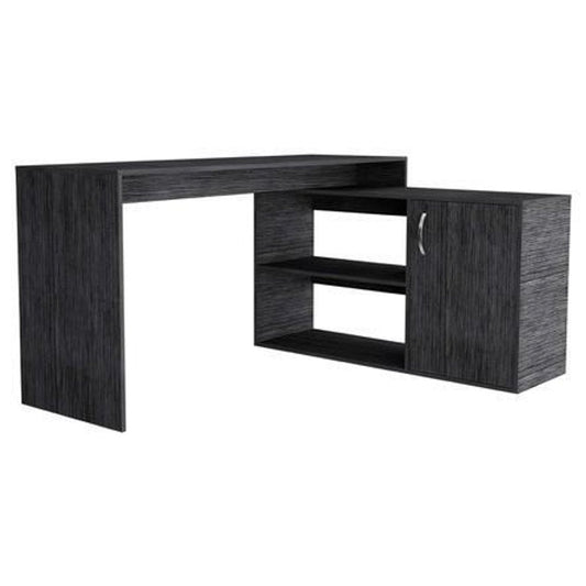 60" Gray L Shape Computer Desk HomeRoots